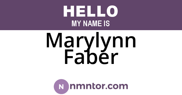 Marylynn Faber