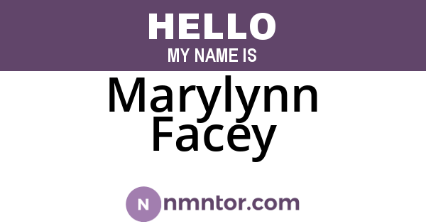 Marylynn Facey