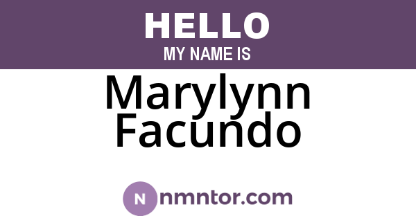 Marylynn Facundo