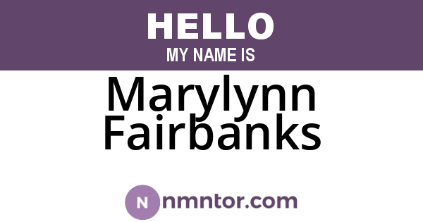 Marylynn Fairbanks