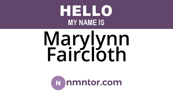 Marylynn Faircloth