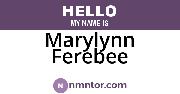 Marylynn Ferebee