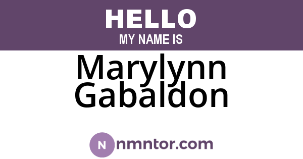 Marylynn Gabaldon