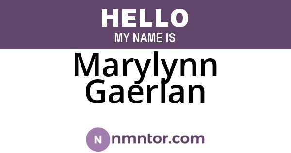 Marylynn Gaerlan