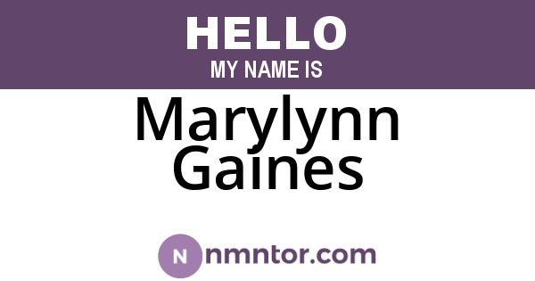 Marylynn Gaines