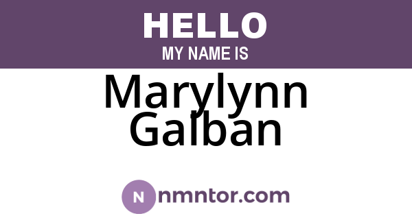 Marylynn Galban