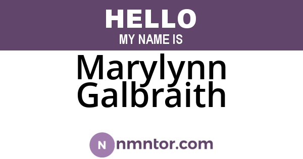 Marylynn Galbraith
