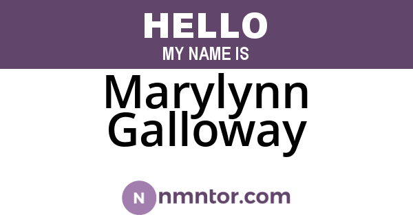 Marylynn Galloway
