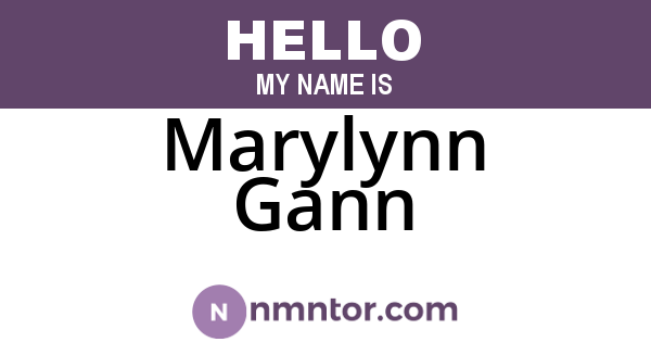 Marylynn Gann