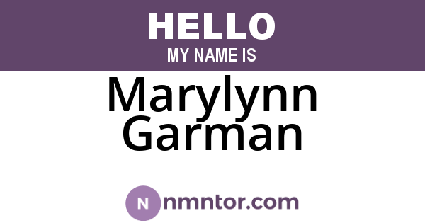 Marylynn Garman