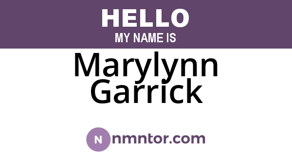 Marylynn Garrick