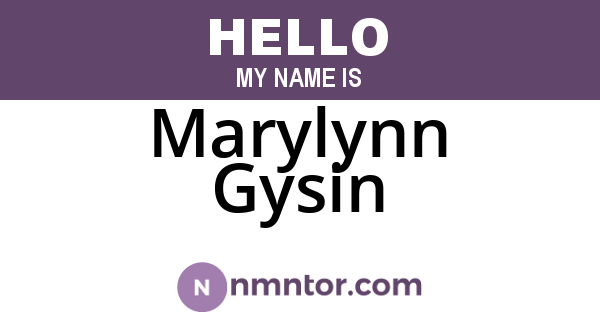 Marylynn Gysin