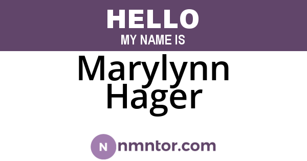 Marylynn Hager
