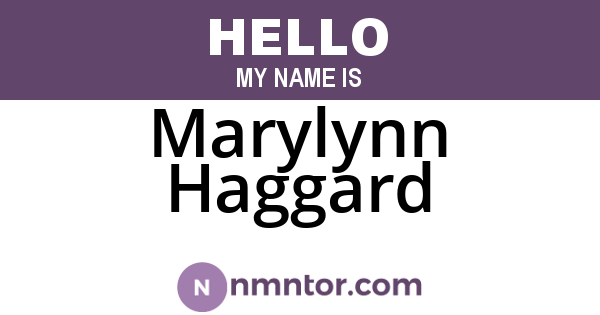 Marylynn Haggard