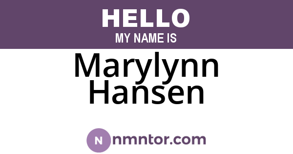 Marylynn Hansen