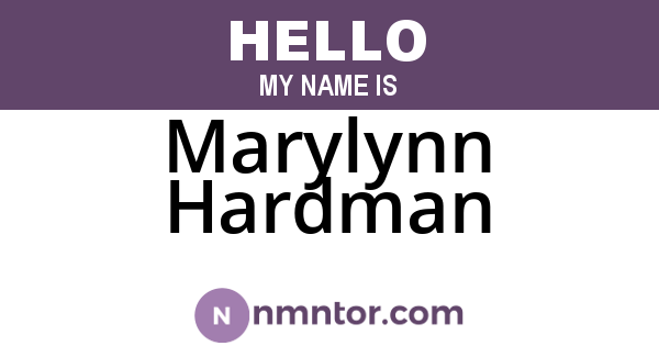Marylynn Hardman