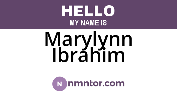 Marylynn Ibrahim