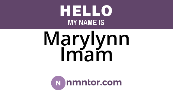 Marylynn Imam