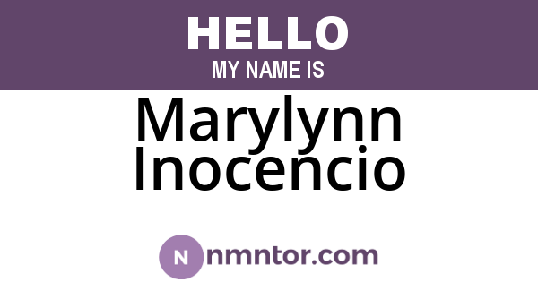 Marylynn Inocencio