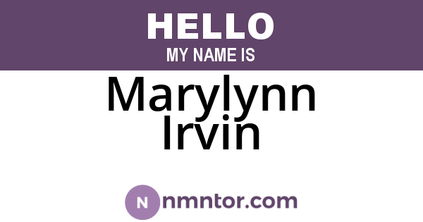 Marylynn Irvin