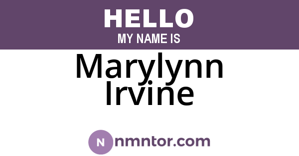 Marylynn Irvine
