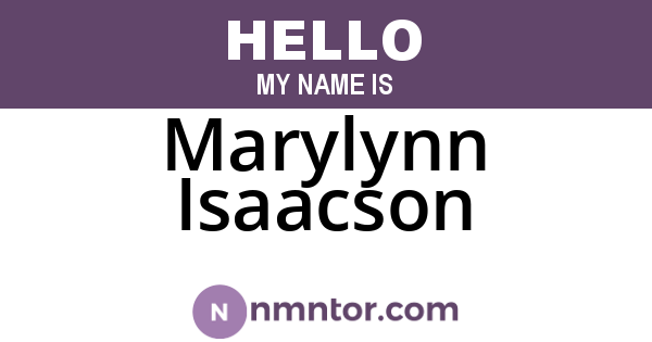 Marylynn Isaacson