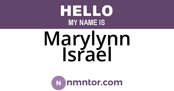 Marylynn Israel