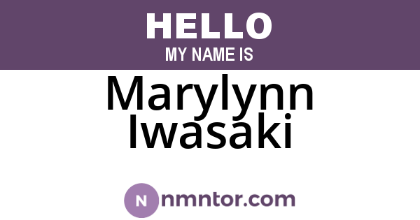 Marylynn Iwasaki
