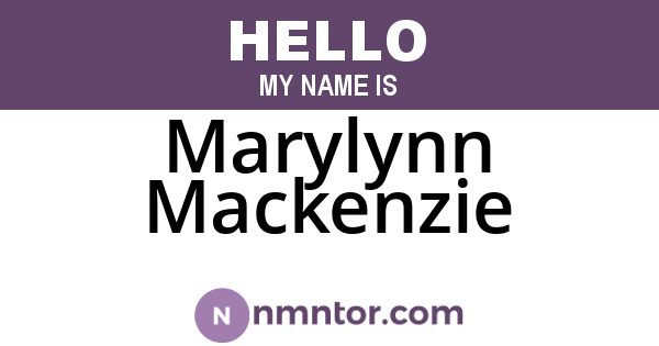 Marylynn Mackenzie