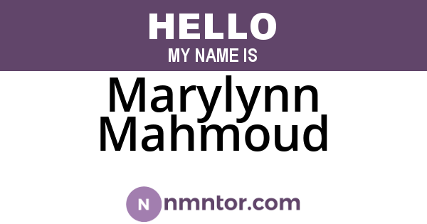 Marylynn Mahmoud
