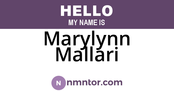 Marylynn Mallari