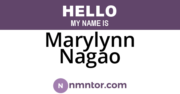 Marylynn Nagao