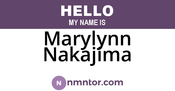 Marylynn Nakajima