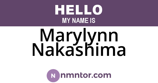 Marylynn Nakashima
