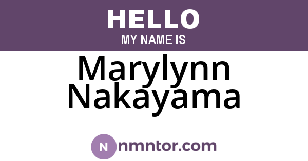 Marylynn Nakayama