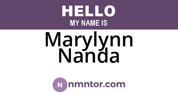 Marylynn Nanda