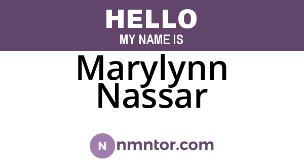 Marylynn Nassar