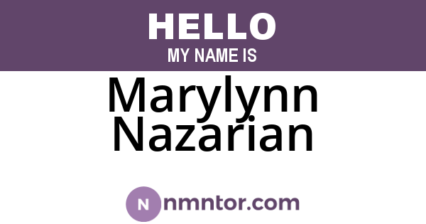 Marylynn Nazarian