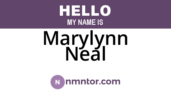 Marylynn Neal