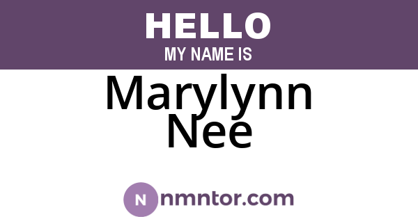 Marylynn Nee