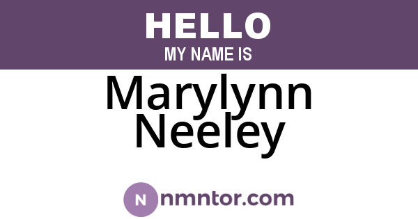 Marylynn Neeley