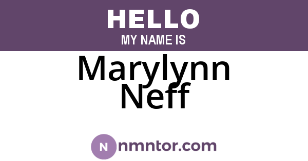 Marylynn Neff