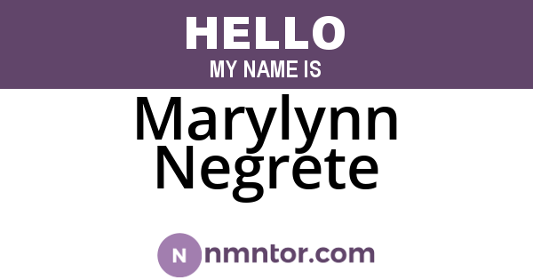 Marylynn Negrete