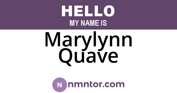 Marylynn Quave