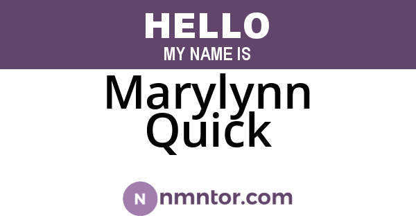 Marylynn Quick