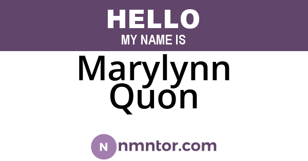 Marylynn Quon