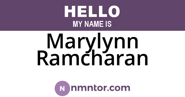 Marylynn Ramcharan