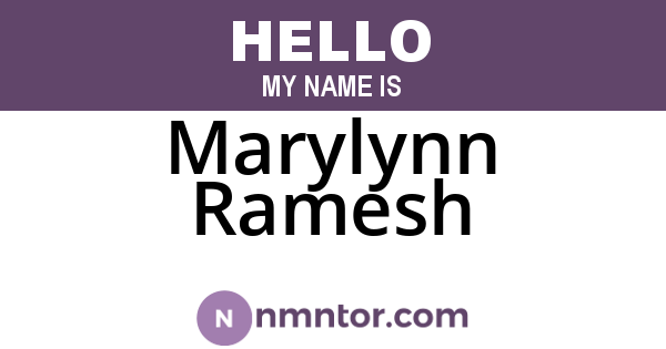 Marylynn Ramesh