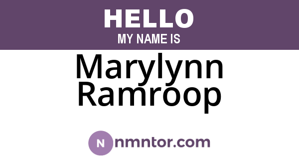 Marylynn Ramroop