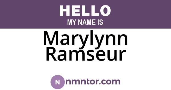 Marylynn Ramseur